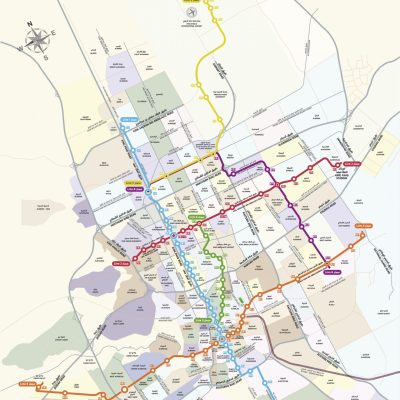Riyadh Metro District & Stations Map
